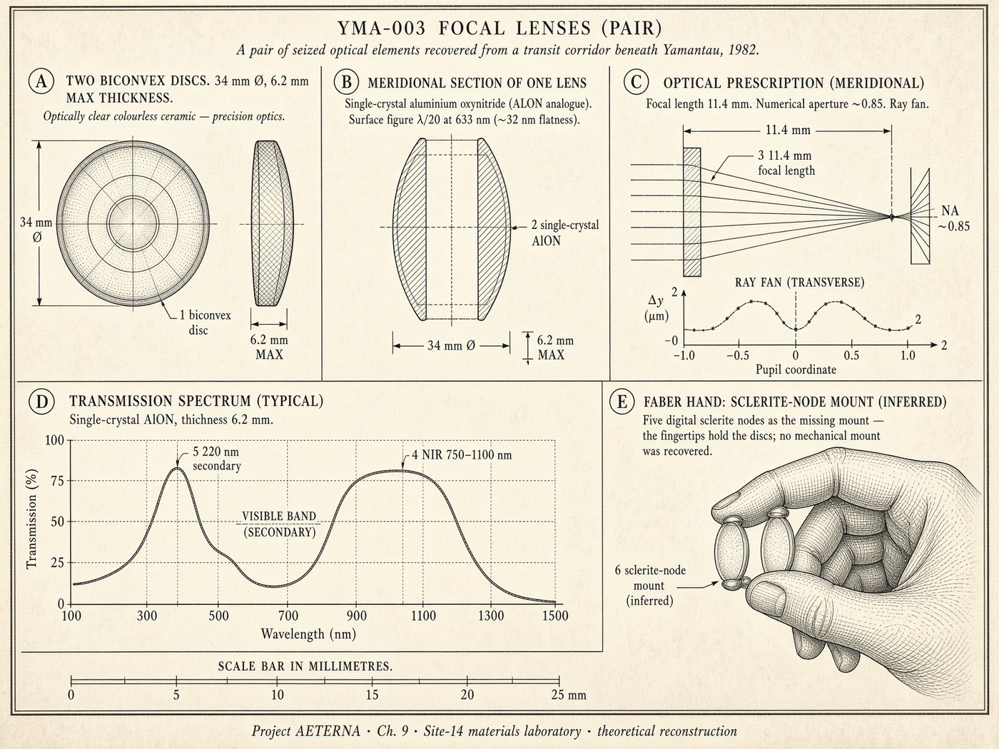 Atlas plate: Focal lenses. Optical disc.