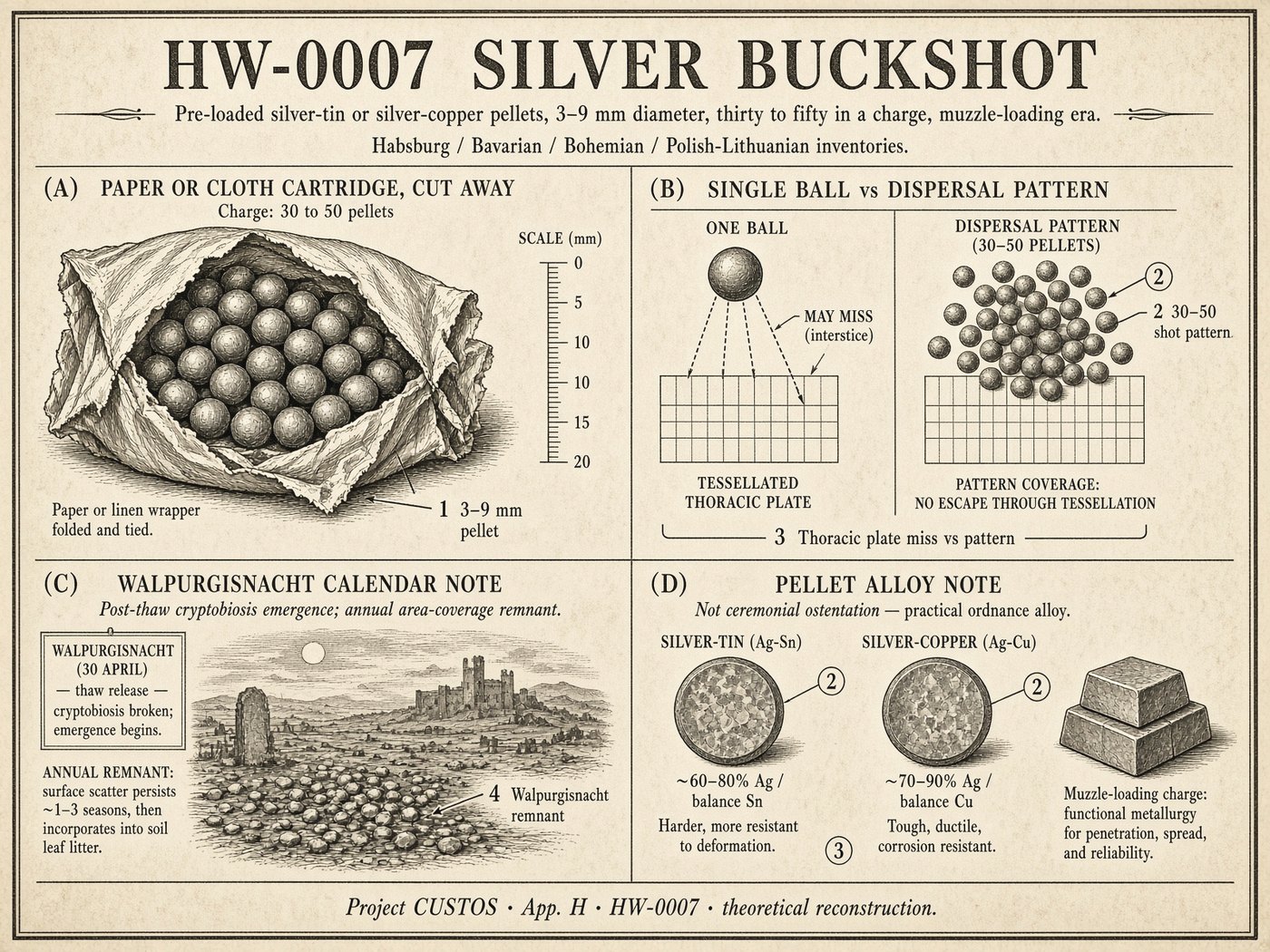 Atlas plate: Silver buckshot. Pattern, not point.