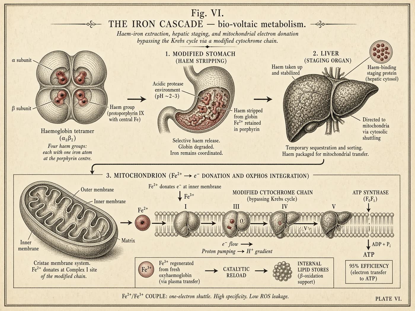 Atlas plate: The iron cascade. Mitochondrial membrane.