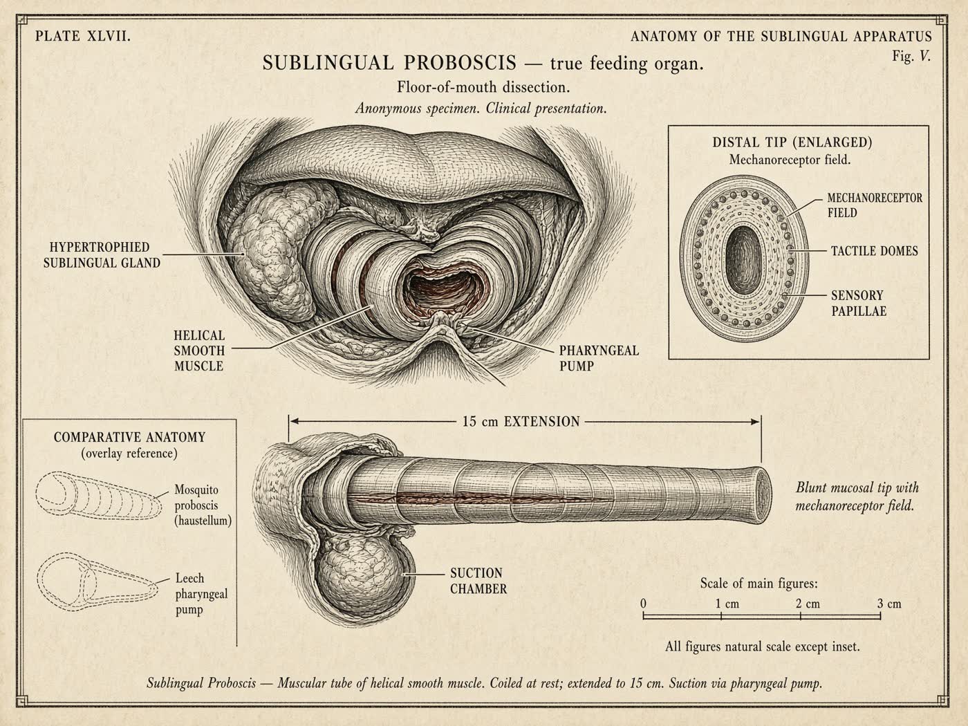 Atlas plate: The true feeding organ. Sublingual apparatus.