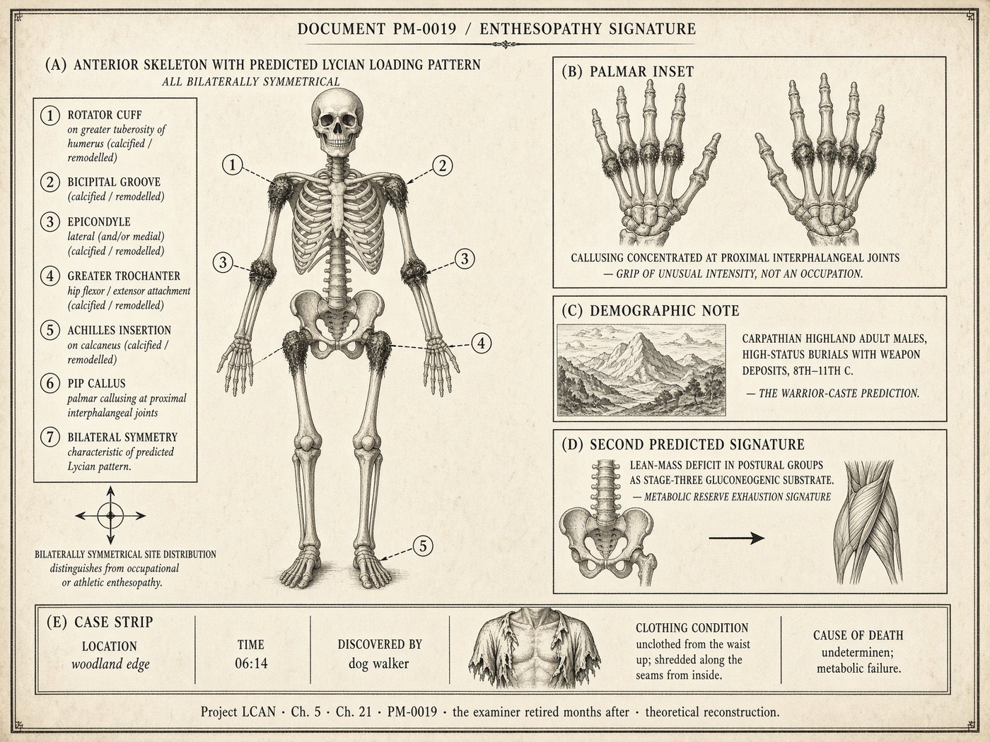 Atlas plate: The enthesopathy signature. Tendon insertions.