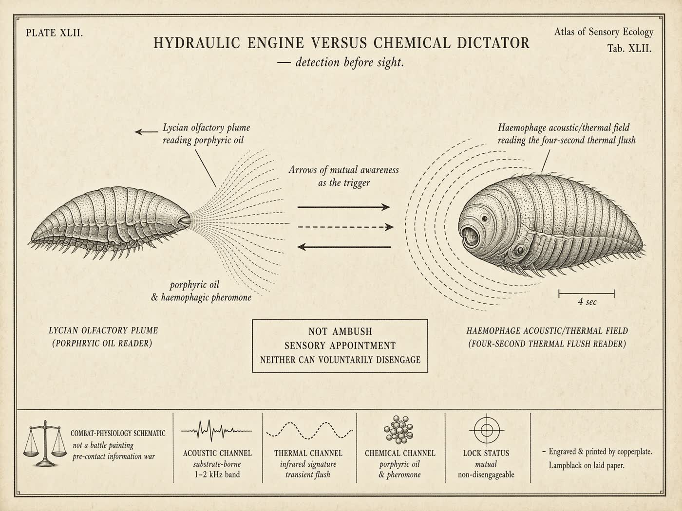 Atlas plate: Hydraulic engine versus chemical dictator. Engagement biochemistry.