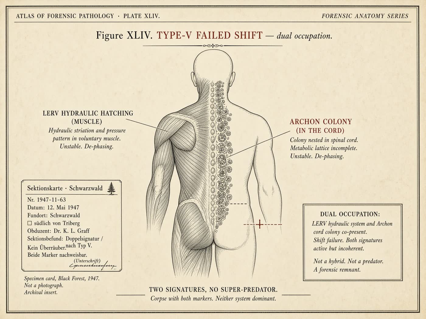 Atlas plate: Type-V failed shift. Dual occupation.